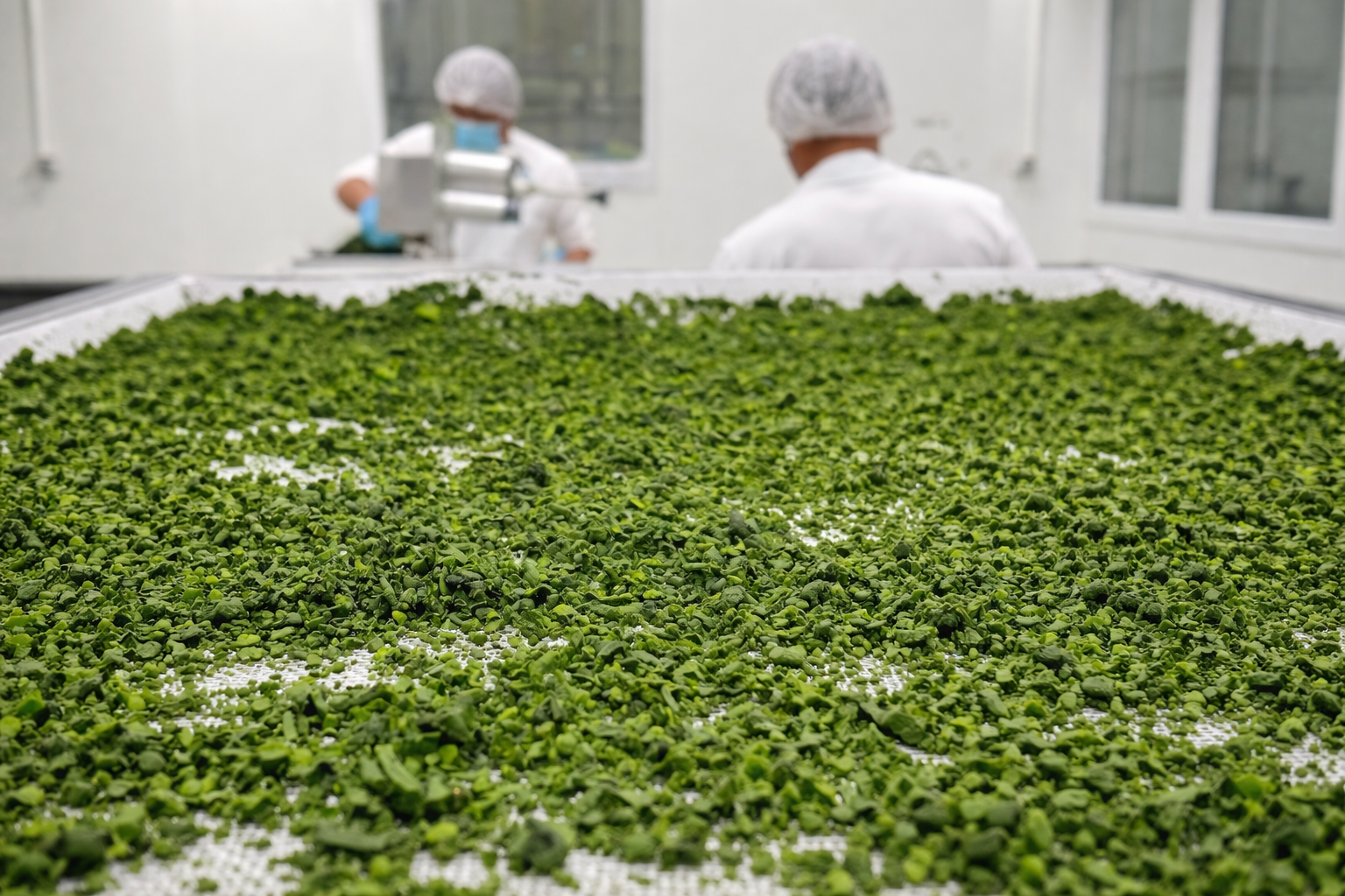 Zivolife algal biomass shown during one of the farming production stages